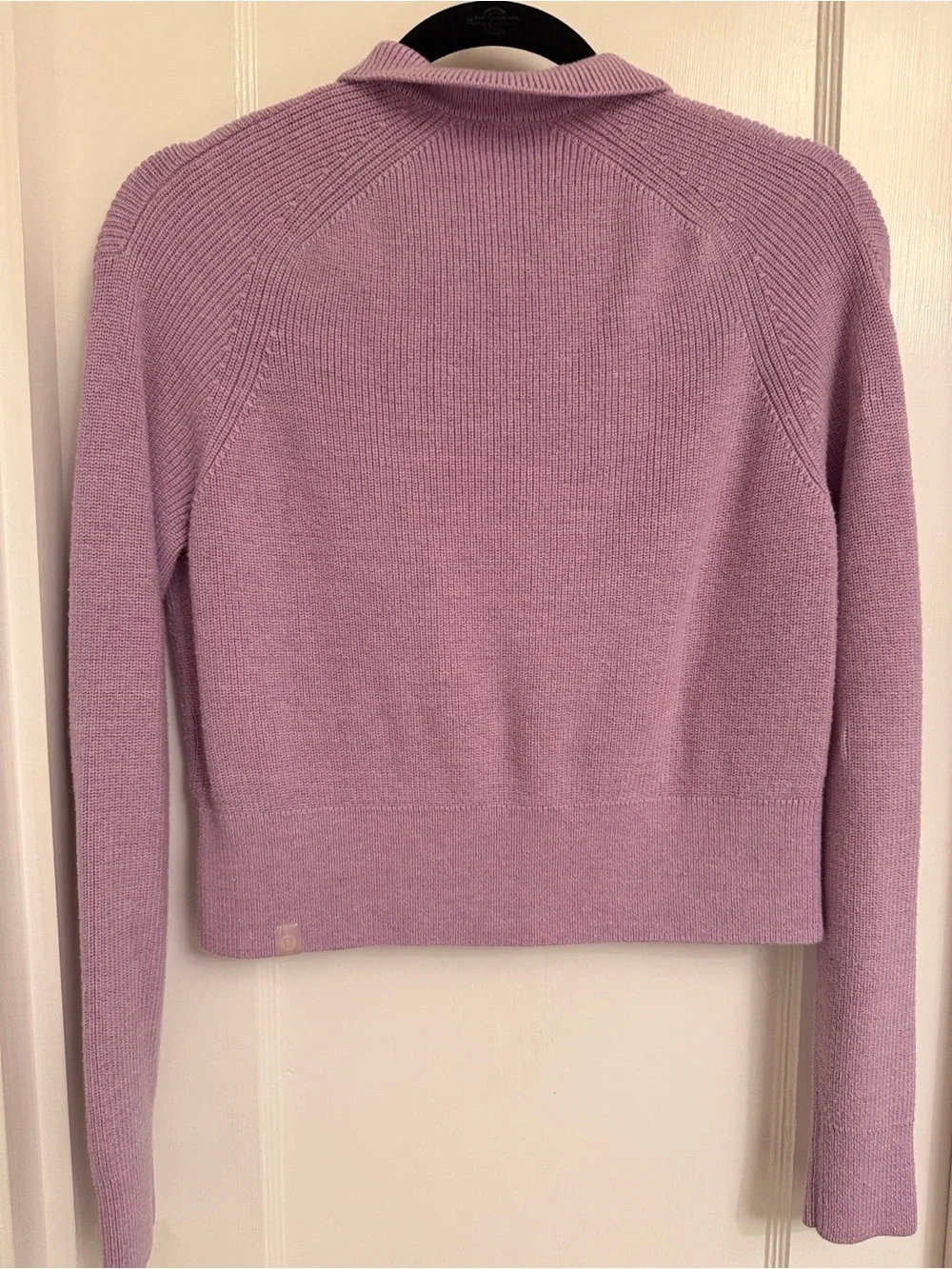 lululemon athletica Lilac V-Collar Knit Pullover Wool Blend
